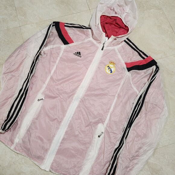 Adidas Real Madrid 2014-2015 Mens XL Walk-out Home Jacket Soccer Football Futbol